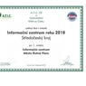 Certifikát Informační centrum roku 2018 Středočeský kraj